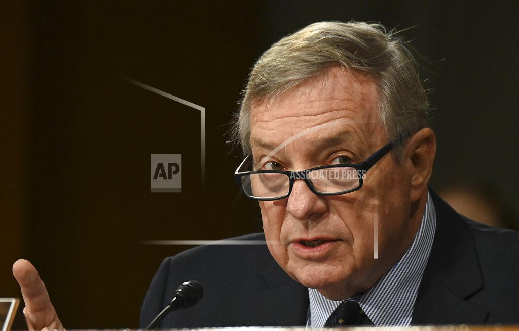 Erin Scott Sen Dick Durbin, D-Ill., speaks during a Senate Judiciary Committee hearing examining issues facing prisons and jails during the coronavirus pandemic on Capitol Hill in Washington, Tuesday, June 2, 2020. (Erin Scott/Pool via AP)