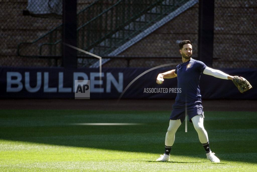 Morry Gash FILE - In this Saturday, July 4, 2020, file photo, Milwaukee Brewers' Ryan Braun throws in the outfield during baseball practice at Miller Park in Milwaukee. After reaching the National League championship series in 2018 and falling in the NL wild-card game last year, the Brewers are seeking an unprecedented third straight playoff berth during this unusual 60-game season. (AP Photo/Morry Gash, File)