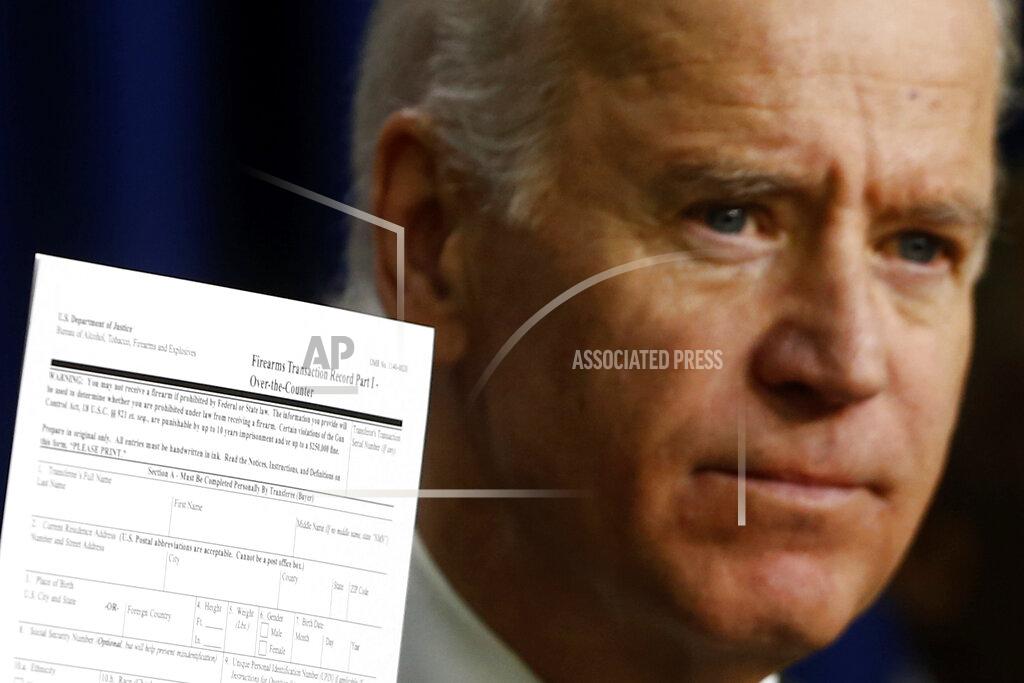 Charles Dharapak FILE - Vice President Joe Biden holds up a form for over-the-counter firearms purchases as he talks about gun legislation at the Eisenhower Executive Office Building at the White House in Washington, April 9, 2013. (AP Photo/Charles Dharapak, File)