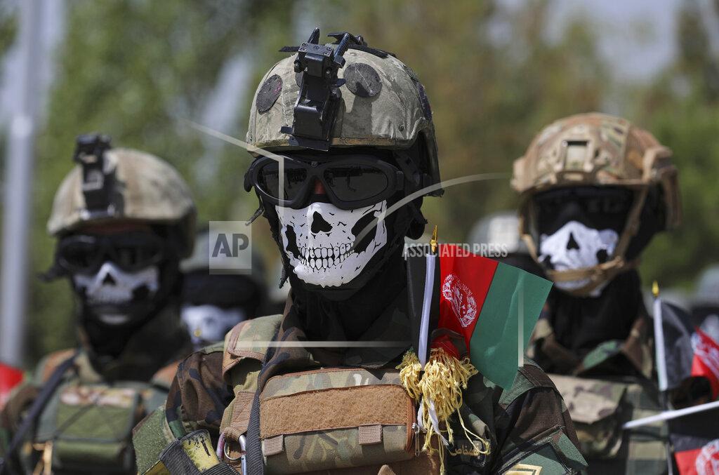 Rahmat Gul New Afghan Army Special Forces attend their graduation ceremony after a three-month training program at the Kabul Military Training Centre (KMTC) in Kabul, Afghanistan, Saturday, July 17, 2021. (AP Photo/Rahmat Gul)