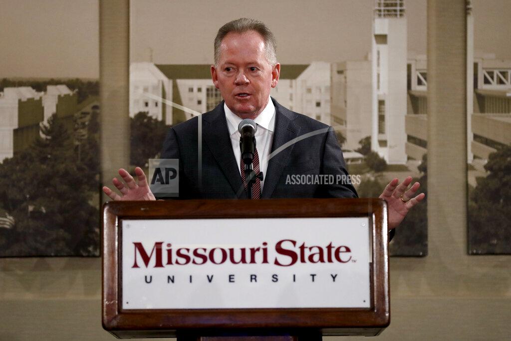 Jeff Roberson Bobby Petrino speaks after being introduced as the new NCAA college football head coach at Missouri State during a news conference Thursday, Jan. 16, 2020, in Springfield, Mo. Petrino has a 119-56 record in 14 seasons at Arkansas, Western Kentucky and Louisville and replaces Dave Steckel who was fired after winning just 13 games in five seasons. (AP Photo/Jeff Roberson)