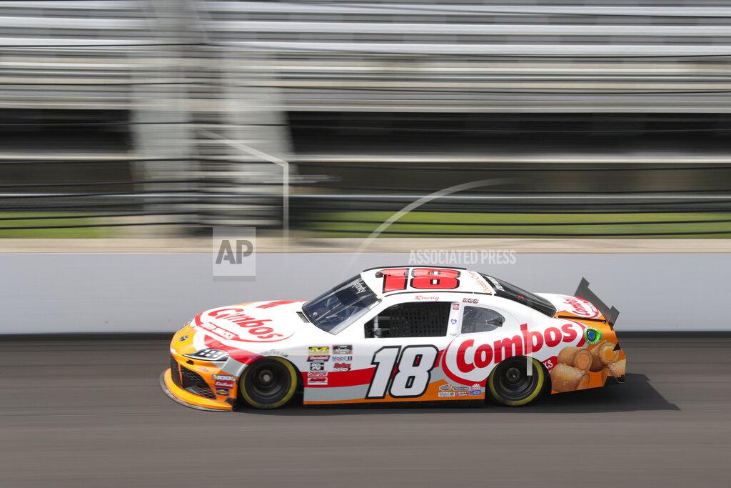 Michael Conroy NASCAR Xfinity Series driver Kyle Busch drives down the main straightaway during NASCAR Xfinity auto racing practice at Indianapolis Motor Speedway, Friday, Sept. 6, 2019 in Indianapolis. (AP Photo/Michael Conroy)