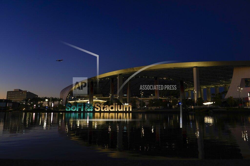 Morry Gash SoFi Stadium stands Friday, Feb. 4, 2022, in Inglewood, Calif. The stadium is the site of Super Bowl 56, scheduled to be played Feb. 13. (AP Photo/Morry Gash)
