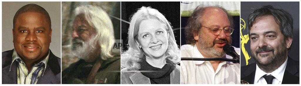 Uncredited This combination photo shows, from left, gospel singer Troy Sneed, Andrew Jack as Caluan Ematt in "Star Wars: The Last Jedi," Patricia Bosworth in New York on Nov. 1, 1978, Hal Willner at the SXSW Music Conference in Austin, Texas on March 13, 2008, and Adam Schlesinger at the Creative Arts Emmy Awards in Los Angeles on Sept. 14, 2019. (Emtro Gospel via AP, from left, Lucasfilm Ltd. via AP, and AP Photo)