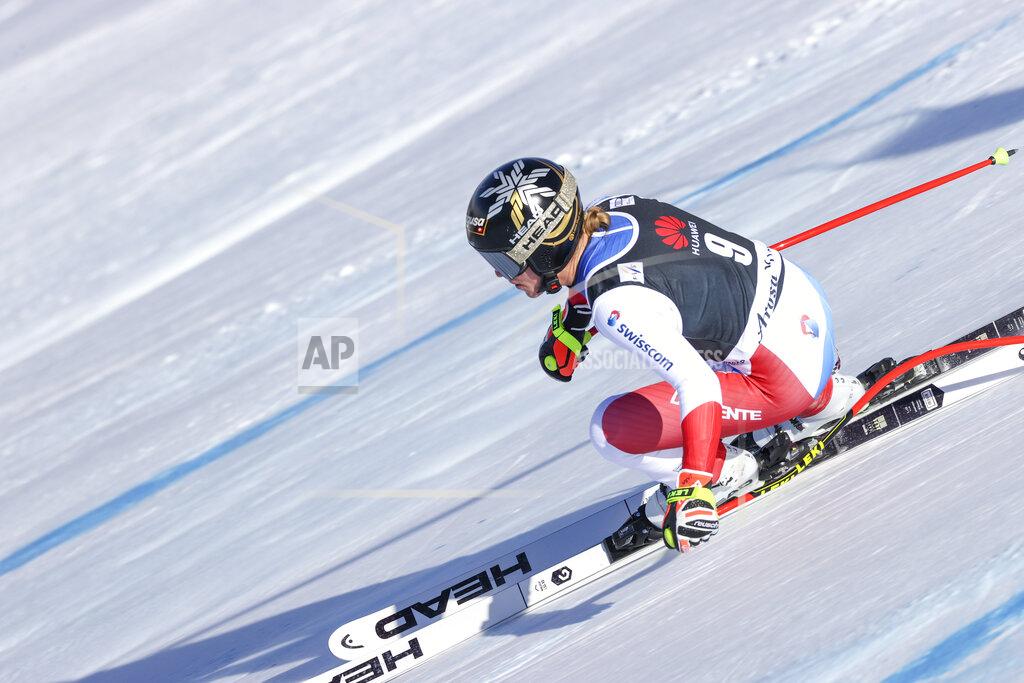 Alessandro Trovati Switzerland's Lara Gut Behrami speeds down the course during an alpine ski, women's World Cup super-G, in Lenzerheide, Switzerland, Saturday, March 5, 2022. (AP Photo/Alessandro Trovati)