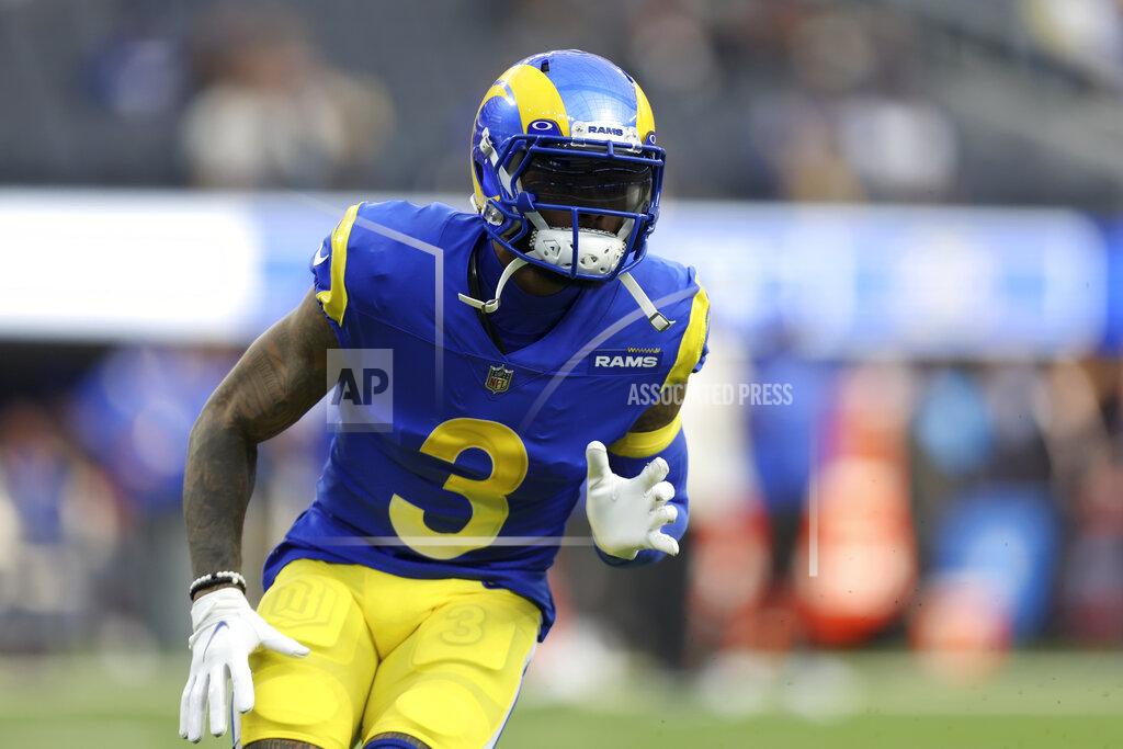 Jed Jacobsohn Los Angeles Rams' Odell Beckham Jr. warms up before the NFC Championship NFL football game against the San Francisco 49ers Sunday, Jan. 30, 2022, in Inglewood, Calif. (AP Photo/Jed Jacobsohn)