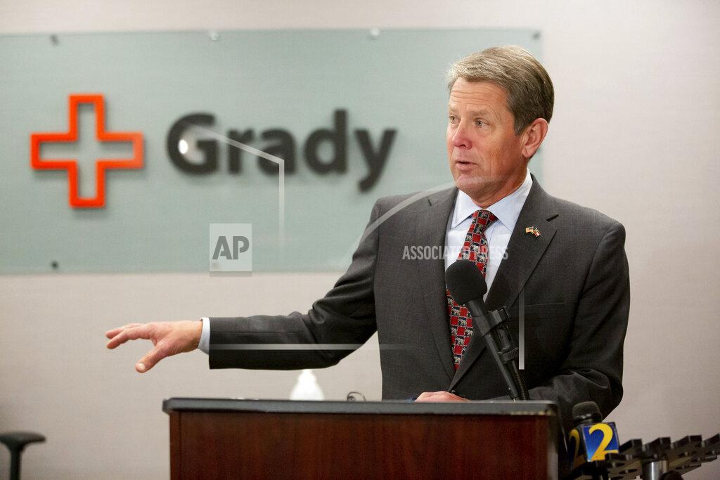Steve Schaefer Georgia Gov. Brian Kemp provides updates on COVID-19 in Georgia during a press conference at Grady Hospital, Thursday, Dec. 17, 2020, in Atlanta. (Steve Schaefer/Atlanta Journal-Constitution via AP)