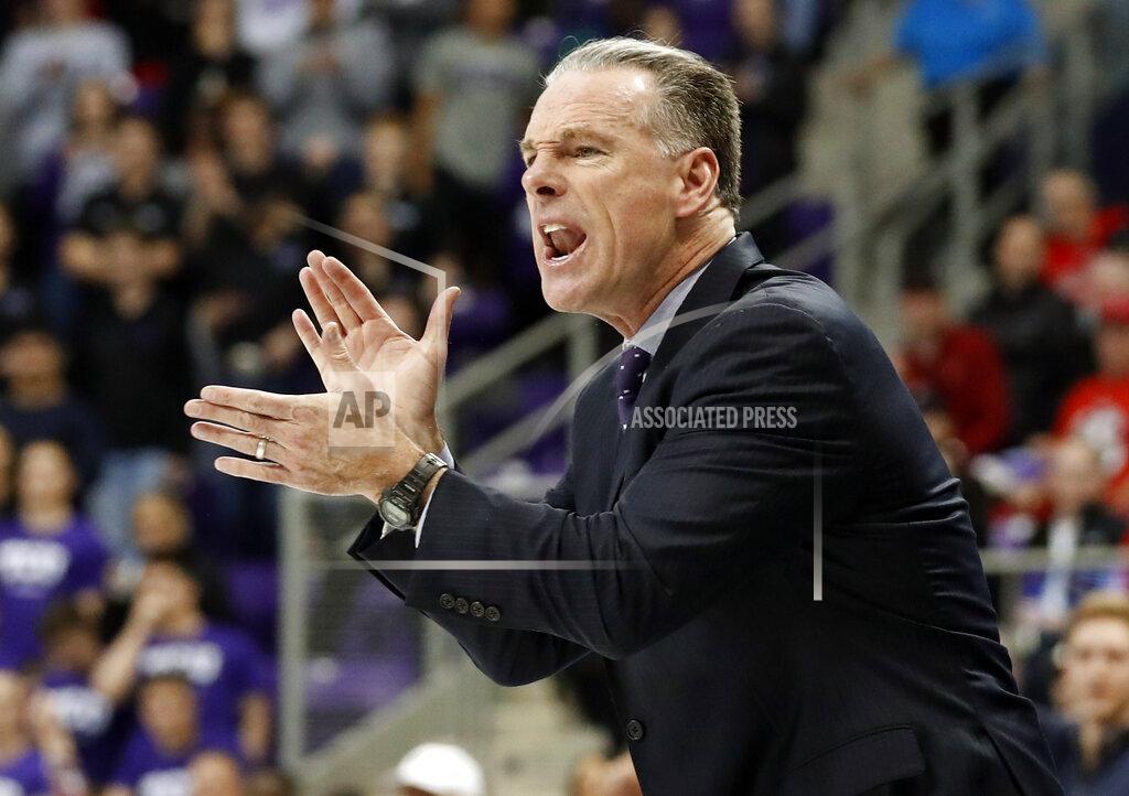 Tony Gutierrez TCU head coach Jamie Dixon instructs his team in the second half of an NCAA college basketball game against Texas Tech in Fort Worth, Texas, Saturday, March 2, 2019. (AP Photo/Tony Gutierrez)