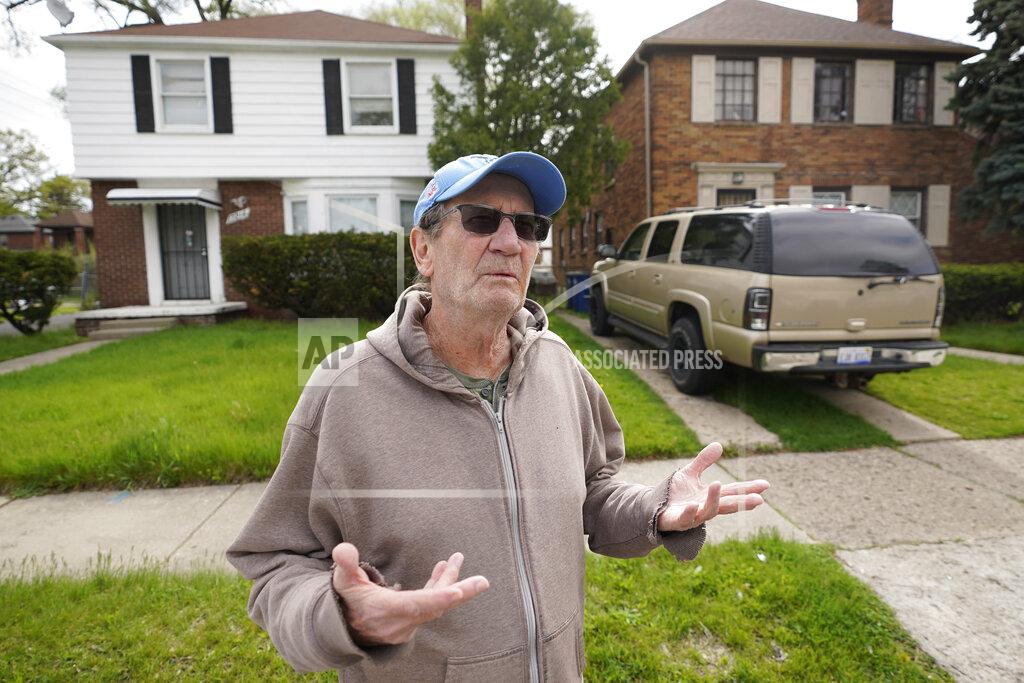 Paul Sancya Nick Sbrocca talks about getting Covid-19 vaccinations in Detroit, Tuesday, May 4, 2021. Officials are walking door-to-door to encourage residents of the majority Black city to get vaccinated against COVID-19 as the city's immunization rate lags well behind the rest of Michigan and the United States. (AP Photo/Paul Sancya)