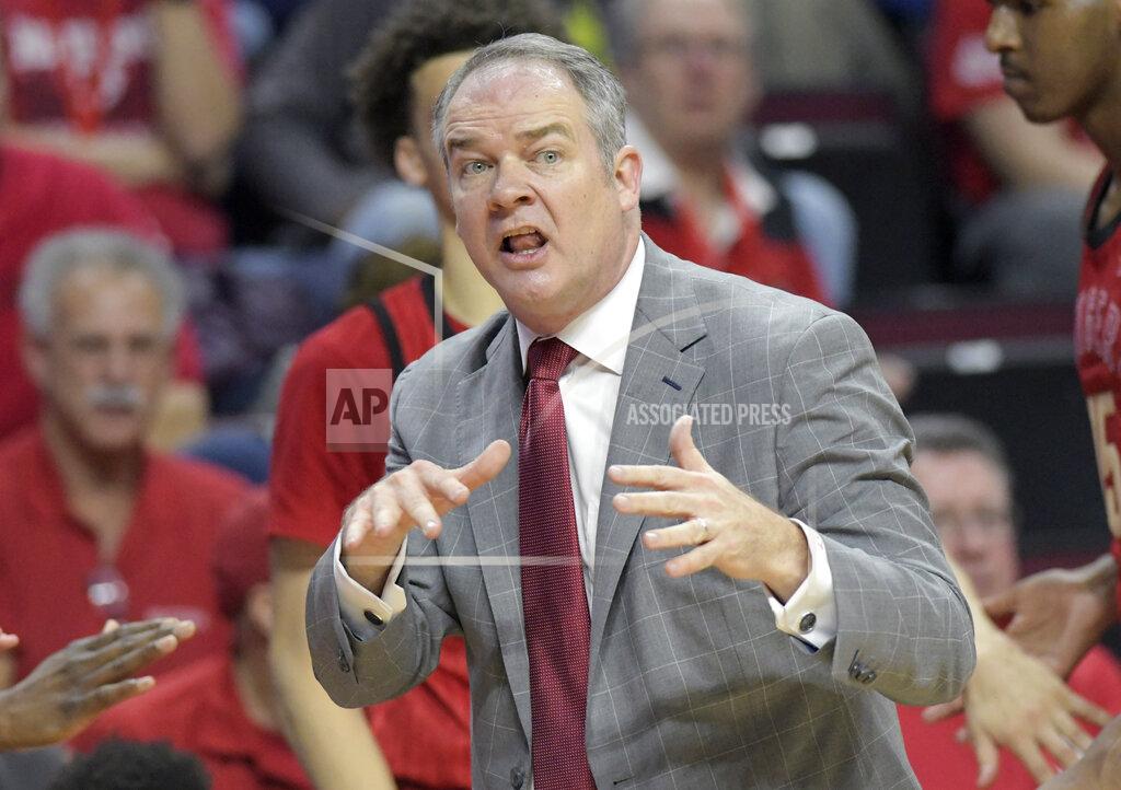 Bill Kostroun Rutgers coach Steve Pikiell reacts during the first half of an NCAA college basketball game against Michigan Tuesday, Feb. 5, 2019, in Piscataway, N.J. Michigan defeated Rutgers 77-65. (AP Photo/Bill Kostroun)