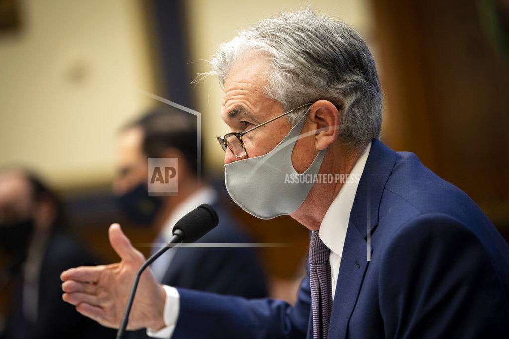 Caroline Brehman Federal Reserve Chair Jerome Powell testifies during a House Financial Services Committee hearing about the government’s emergency aid to the economy in response to the coronavirus on Capitol Hill in Washington on Tuesday, Sept. 22, 2020. (Caroline Brehman/Pool via AP)