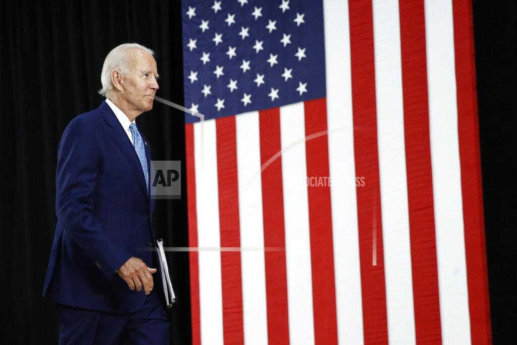 Patrick Semansky Democratic presidential candidate, former Vice President Joe Biden departs after speaking at Alexis Dupont High School in Wilmington, Del., Tuesday, June 30, 2020. (AP Photo/Patrick Semansky)