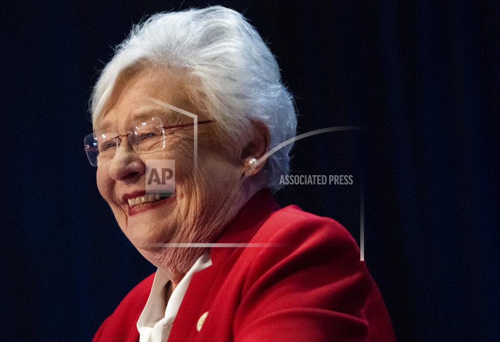 Mickey Welsh Alabama Gov. Kay Ivey declares victory in her Republican primary race as she speaks at her election watch party in Montgomery, Ala., on Tuesday May 24, 2022. (Mickey Welsh/The Montgomery Advertiser via AP)
