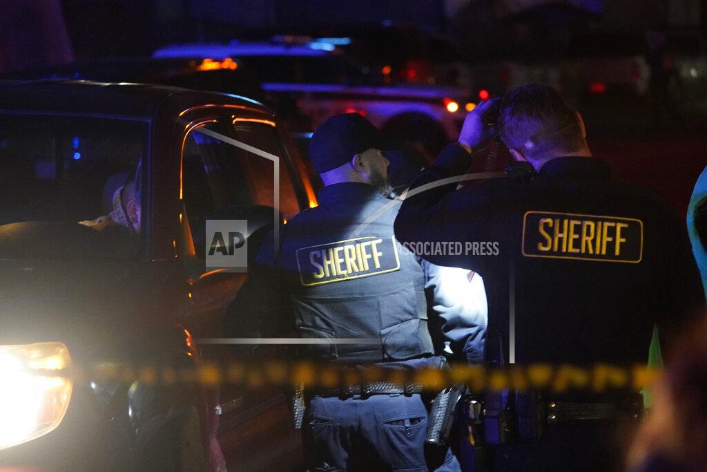 Jeff Chiu Law enforcement personnel control the scene of a shooting Monday, Jan. 23, 2023, in Half Moon Bay, Calif. Seven people were killed in two related shootings Monday at a mushroom farm and a trucking firm in a coastal community south of San Francisco, and officials say a suspect is in custody. (AP Photo/Jeff Chiu)