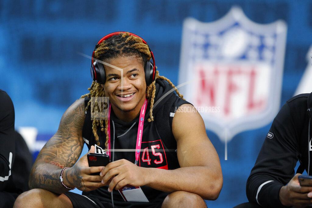 Charlie Neibergall Ohio State defensive lineman Chase Young watches a drill at the NFL football scouting combine in Indianapolis, Saturday, Feb. 29, 2020. (AP Photo/Charlie Neibergall)