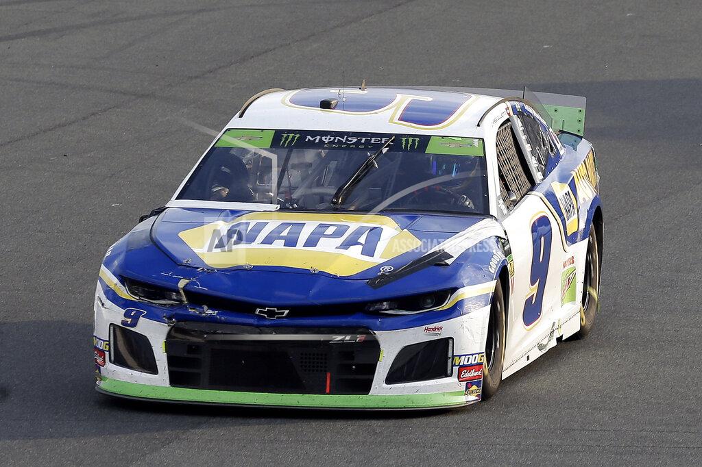Gerry Broome Chase Elliott drives through Turn 2 during the NASCAR Cup Series auto race at Charlotte Motor Speedway in Concord, N.C., Sunday, Sept. 29, 2019. (AP Photo/Gerry Broome)