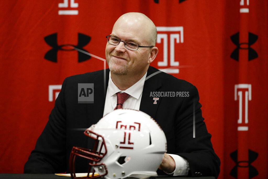 Matt Rourke Incoming Temple head coach Rod Carey listens to his introduction during an NCAA college football news conference in Philadelphia, Friday, Jan. 11, 2019. (AP Photo/Matt Rourke)
