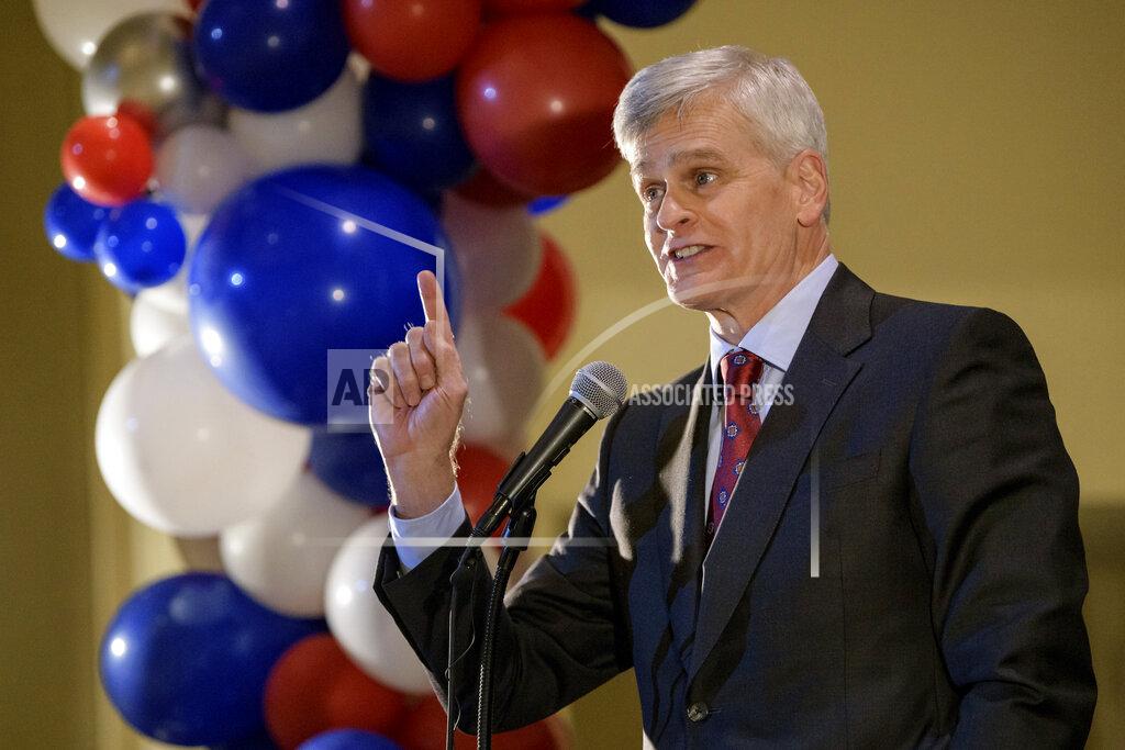 Matthew Hinton Sen. Bill Cassidy, R-La., addresses supporters at his election watch party on Election Night in Baton Rouge, La., Tuesday, Nov. 3, 2020. (AP Photo/Matthew Hinton)