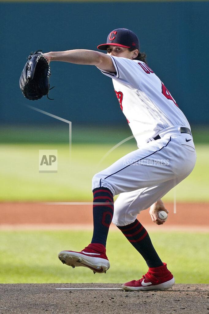 Tony Dejak Cleveland Indians starting pitcher Cal Quantrill delivers in the first inning of the second baseball game of a doubleheader against the Chicago White Sox, Monday, May 31, 2021, in Cleveland. (AP Photo/Tony Dejak)
