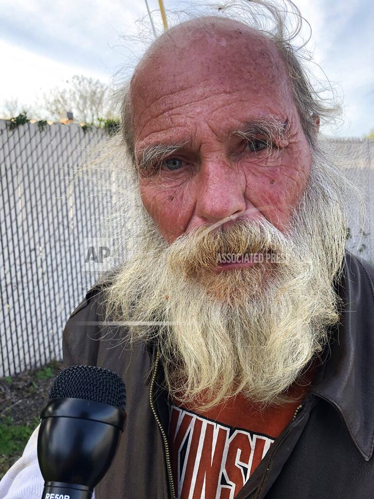 Ryan Little This 2011 photo released by the University of Maryland via the Howard Center for Investigative Journalism, shows Kenneth Shultz, who has spent one of every three days in jail, often for sleeping in public, since he became homeless in Fort Walton Beach, Fla. (Ryan Little/University of Maryland via AP)