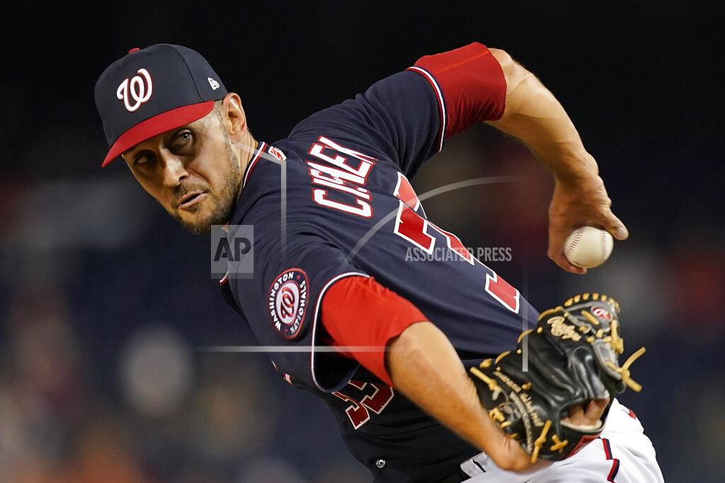 Patrick Semansky Washington Nationals relief pitcher Steve Cishek throws to the Colorado Rockies in the ninth inning of a baseball game, Thursday, May 26, 2022, in Washington. Washington won 7-3. (AP Photo/Patrick Semansky)