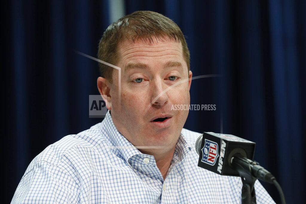 Charlie Neibergall FILE - In this Feb. 25, 2020, file photo, Detroit Lions executive vice president and general manager Bob Quinn speaks during a press conference at the NFL football scouting combine in Indianapolis. General managers around the league ran their drafts virtually without a hitch last month, thanks largely to the work and ingenuity of their information technology staffs. Tech support remains a vital role in the NFL offseason as long as team facilities are closed, with coaches and officials needing to connect with players scattered about the country.(AP Photo/Charlie Neibergall, File)