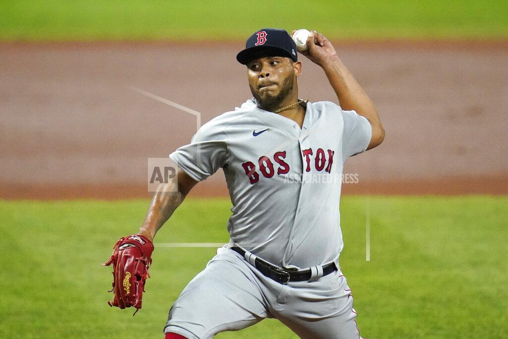 Julio Cortez Boston Red Sox relief pitcher Darwinzon Hernandez throws a pitch to the Baltimore Orioles during the fifth inning of a baseball game, Friday, Aug. 21, 2020, in Baltimore. (AP Photo/Julio Cortez)