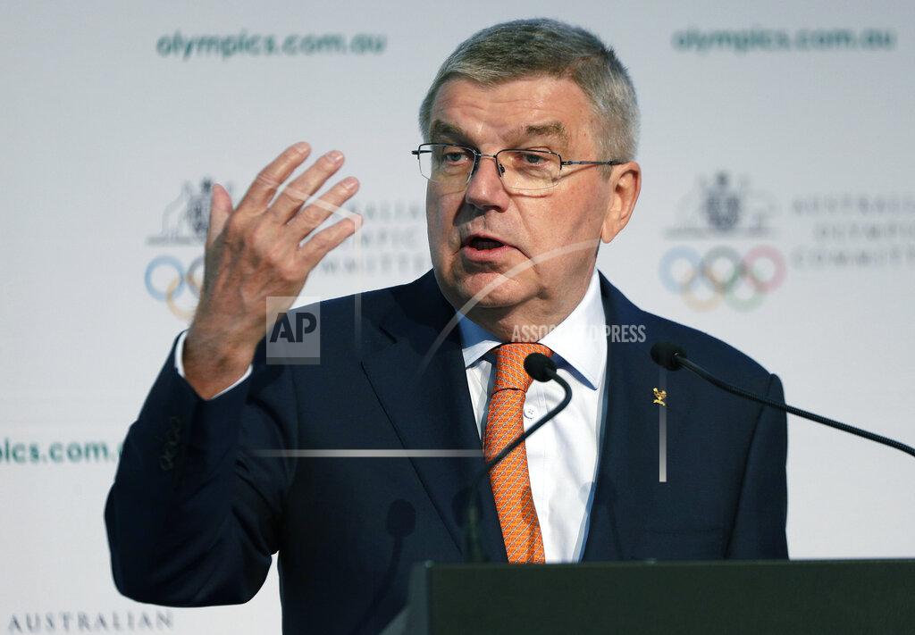 Rick Rycroft In this May 4, 2019, file photo, International Olympic Committee President Thomas Bach speaks at the Australian Olympic Committee annual general meeting in Sydney, Australia. Bach and other members have dismissed a new study from the University of Oxford that finds Tokyo is the most expensive Summer Games dating back to 1960. (AP Photo/Rick Rycroft, File)