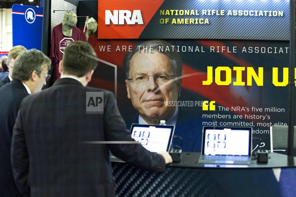 Jose Luis Magana People at the NRA booth during Conservative Political Action Conference, CPAC 2020, at the National Harbor, in Oxon Hill, Md., Thursday, Feb. 27, 2020. (AP Photo/Jose Luis Magana)
