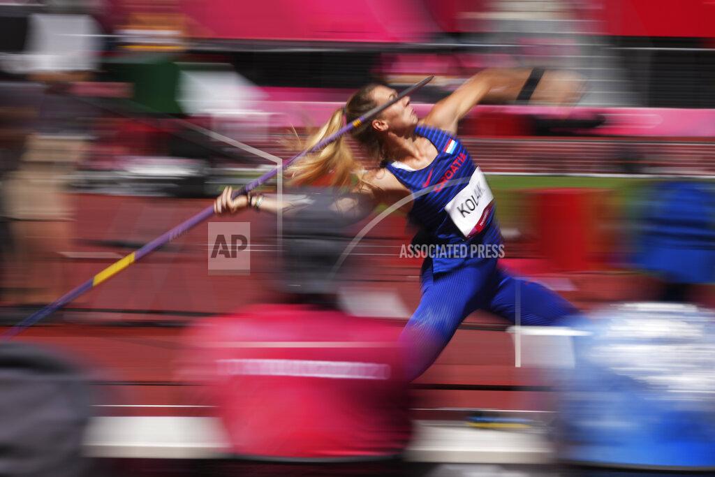 Matthias Schrader Sara Kolak, of Croatia, competes in qualifications for the women's javelin throw at the 2020 Summer Olympics, Tuesday, Aug. 3, 2021, in Tokyo. (AP Photo/Matthias Schrader)