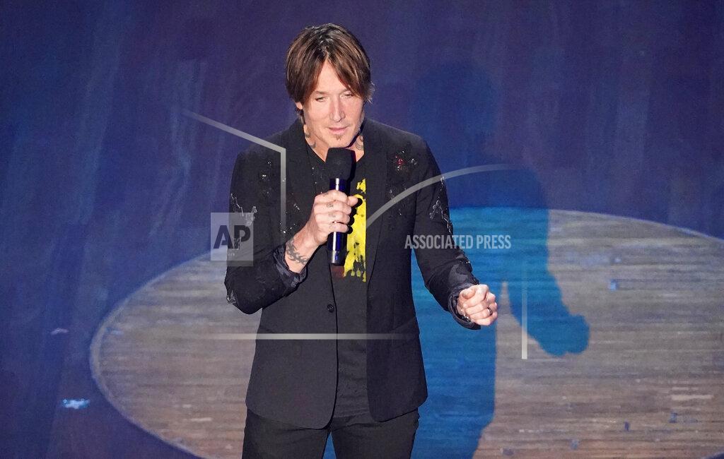 Mark Humphrey Keith Urban speaks during the 55th annual Academy of Country Music Awards at the Grand Ole Opry House on Wednesday, Sept. 16, 2020, in Nashville, Tenn. (AP Photo/Mark Humphrey)