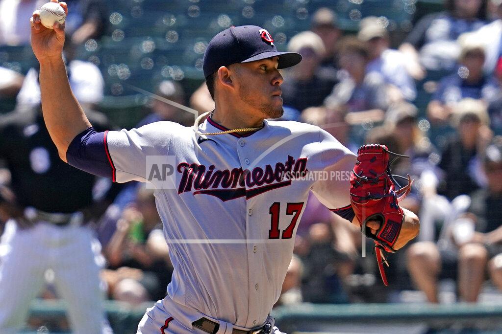 Nam Y. Huh Minnesota Twins starting pitcher Jose Berrios throws against the Chicago White Sox during the first inning of a baseball game in Chicago, Thursday, July 1, 2021. (AP Photo/Nam Y. Huh)