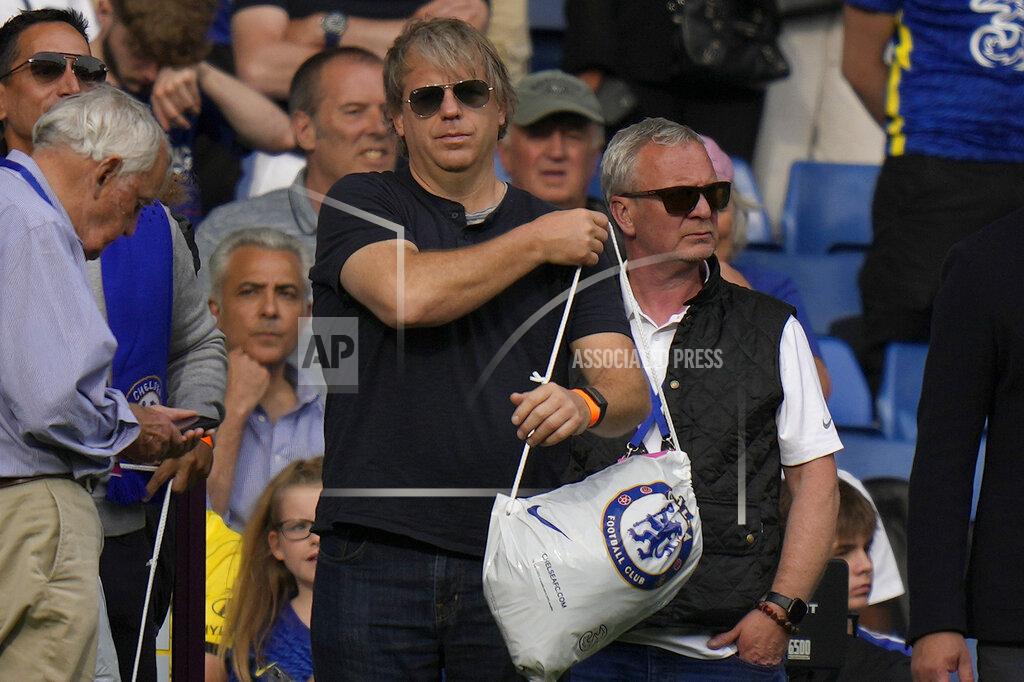 Alastair Grant FILE - American businessman Todd Boehly attends the English Premier League soccer match between Chelsea and Watford at Stamford Bridge stadium in London, Sunday, May 22, 2022. The Premier League has approved the proposed sale of Chelsea to a consortium fronted by Los Angeles Dodgers part-owner Todd Boehly, although the U.K. government still needs to sign off on the deal before it can be completed. (AP Photo/Alastair Grant, File)