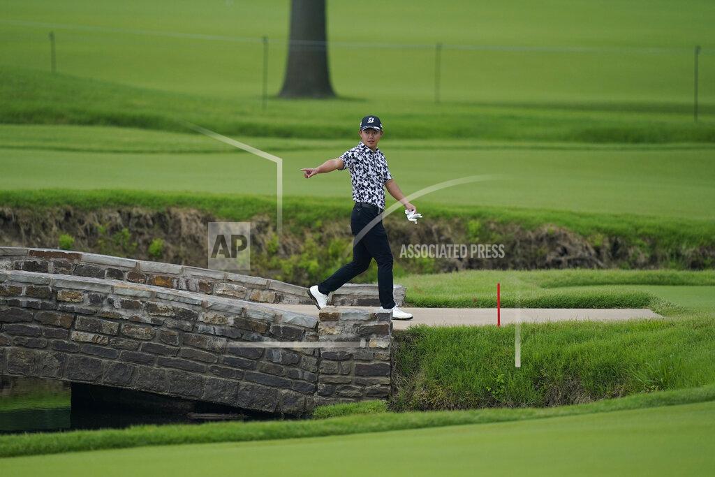 Eric Gay Ryosuke Kinoshita, of Japan, walks on the second hole during a practice round for the PGA Championship golf tournament, Tuesday, May 17, 2022, in Tulsa, Okla. (AP Photo/Eric Gay)