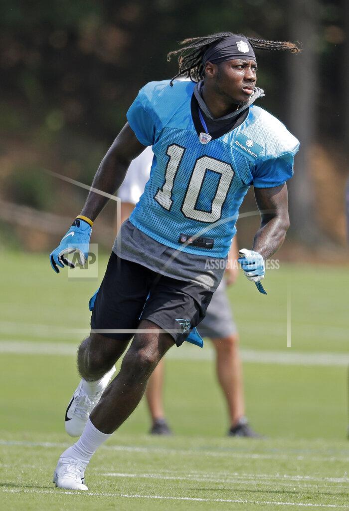 Chuck Burton Carolina Panthers' Curtis Samuel (10) runs a drill during practice at the NFL football team's training camp in Spartanburg, N.C., Friday, July 26, 2019. (AP Photo/Chuck Burton)
