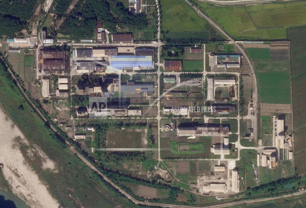 Planet Labs Inc. In this Saturday, Sept. 18, 2021 satellite photo from Planet Labs Inc., a uranium enrichment plant is seen at North Korea's main Yongbyon nuclear complex. Recent satellite images show North Korea is expanding a uranium enrichment plant at its main Yongbyon nuclear complex, a sign that its intent on boosting the production of bomb materials, experts say. The assessment comes after North Korea recently raised tensions with its first missile tests in six months amid long-dormant nuclear disarmament negotiations with the United States. (Planet Labs Inc. via AP)