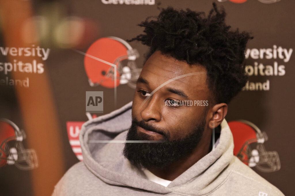 Tony Dejak Cleveland Browns wide receiver Jarvis Landry answers questions at the NFL football team's training camp facility, Monday, Dec. 30, 2019, in Berea, Ohio. Head coach Freddie Kitchens was dismissed shortly after the Browns returned to team headquarters following a 33-23 loss to the lowly Cincinnati Bengals. (AP Photo/Tony Dejak)