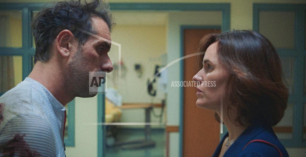 Uncredited This image released by Sony Pictures Classics shows Michael Angelo Covino, left, and Judith Godrèche in a scene from "The Climb." (Zach Kuperstein/Sony Pictures Classics via AP)