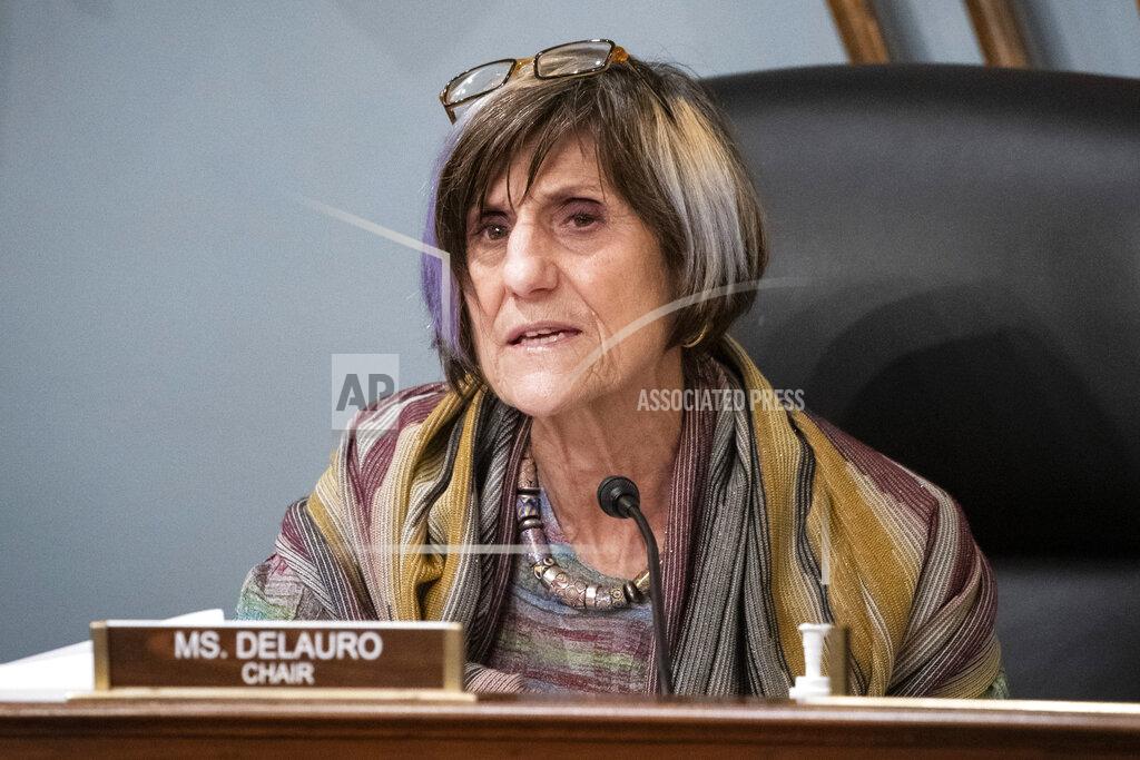 FILE - Rep. Rosa DeLauro, D-Conn., speaks during a hearing, Thursday, Jan. 4, 2020, on Capitol Hill in Washington. DeLauro will face Republican challenger Margaret Streicker for Connecticut's 3rd Congressional District in the 2020 election. (Al Drago/Pool Photo via AP, File)