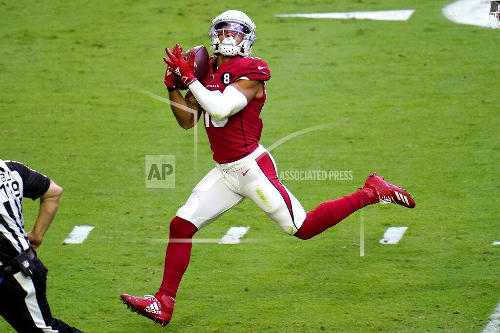 Ross D. Franklin Arizona Cardinals wide receiver Christian Kirk pulls in a touchdown pass against the Miami Dolphins during the first half of an NFL football game, Sunday, Nov. 8, 2020, in Glendale, Ariz. (AP Photo/Ross D. Franklin)