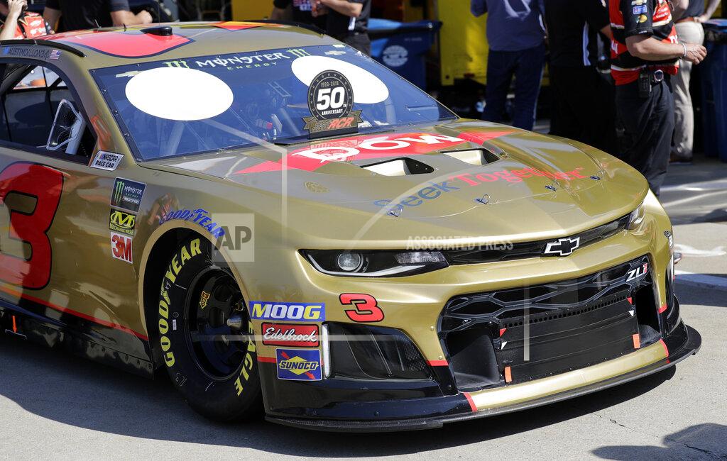 Chuck Burton New radiator exit duct openings are installed in the hood of Austin Dillon's race car before qualifying for Saturday's NASCAR All-Star Cup series auto race at Charlotte Motor Speedway in Concord, N.C., Friday, May 17, 2019. NASCAR will be using the All-Star race at Charlotte Motor Speedway as a research and development project on how to improve their cars and create better and more exciting competition for next year. (AP Photo/Chuck Burton)
