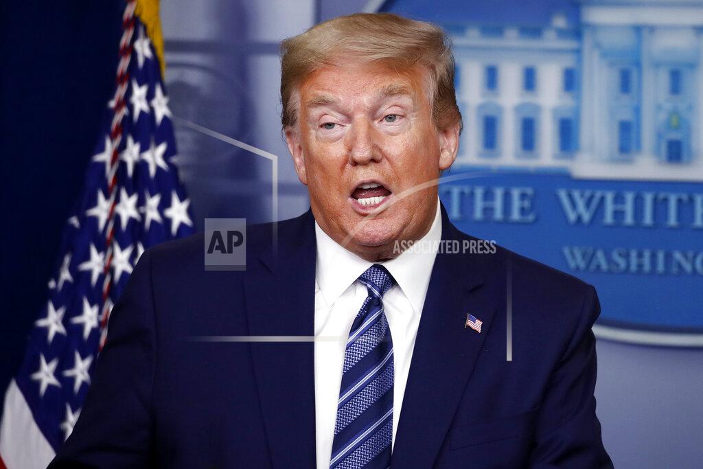 Alex Brandon President Donald Trump speaks about the coronavirus in the James Brady Press Briefing Room of the White House, Tuesday, April 21, 2020, in Washington. (AP Photo/Alex Brandon)
