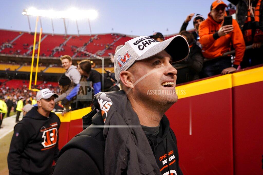 Ed Zurga Cincinnati Bengals head coach Zac Taylor walks off the field after the AFC championship NFL football game against the Kansas City Chiefs, Sunday, Jan. 30, 2022, in Kansas City, Mo. The Bengals won 27-24 in overtime. (AP Photo/Ed Zurga)