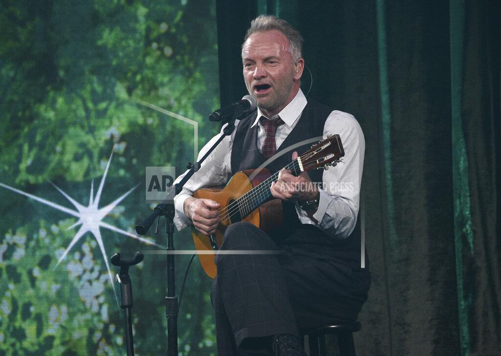 Chris Pizzello FILE - Honoree Sting performs "Every Breath You Take," winner of the award for most played song in BMI's history, at the 67th annual BMI Pop Awards on May 14, 2019. The singer turns 70 on Oct.2. (Photo by Chris Pizzello/Invision/AP, File)