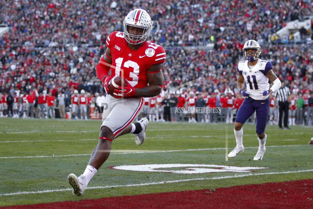 Jae C. Hong Ohio State tight end Rashod Berry scores against Washington during the first half of the Rose Bowl NCAA college football game Tuesday, Jan. 1, 2019, in Pasadena, Calif. (AP Photo/Jae C. Hong)