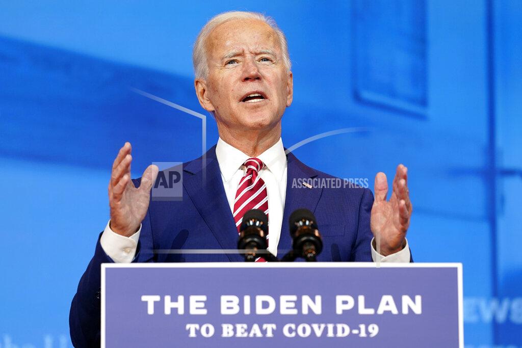 Andrew Harnik Democratic presidential candidate former Vice President Joe Biden speaks about coronavirus at The Queen theater, Friday, Oct. 23, 2020, in Wilmington, Del. (AP Photo/Andrew Harnik)