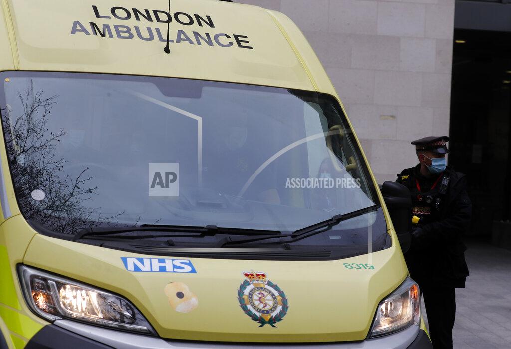 Frank Augstein An ambulance leaves the St Bartholomew's Hospital where Britain's Prince Philip is being treated in London, Friday, March 5, 2021. Buckingham Palace says Prince Philip has had a successful heart procedure in a London hospital. The palace says the 99-year-old Duke of Edinburgh, the husband of Queen Elizabeth II, "underwent a successful procedure for a pre-existing heart condition at St Bartholomew's Hospital." (AP Photo/Frank Augstein)
