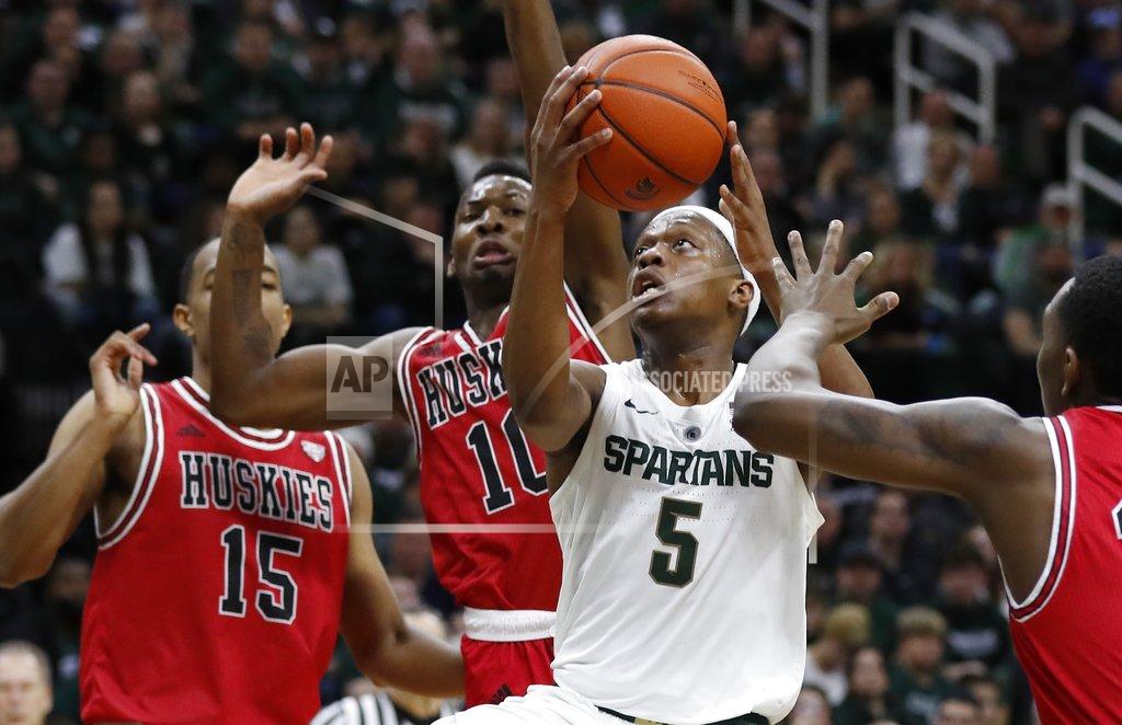 Carlos Osorio Michigan State guard Cassius Winston (5) makes a layup as Northern Illinois defends during the second half of an NCAA college basketball game, Saturday, Dec. 29, 2018, in East Lansing, Mich. (AP Photo/Carlos Osorio)