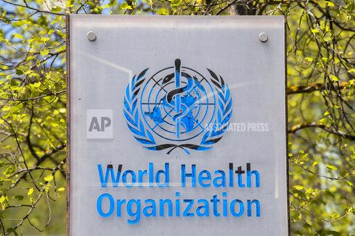 FILE - In this April 15, 2020 file photo, the logo and building of the World Health Organization (WHO) headquarters in Geneva, Switzerland. The U.N. health agency says Europe stood out as the only major region worldwide to report an increase in both coronavirus cases and deaths over the last week, with double-digit percentage increases in each. The World Health Organization said Wednesday, Oct. 27, 2021 that cases in its 53-country European region, which includes former Soviet republics in Central Asia, recorded an 18% increase in COVID-19 cases over the last week. (Martial Trezzini/Keystone via AP, file)