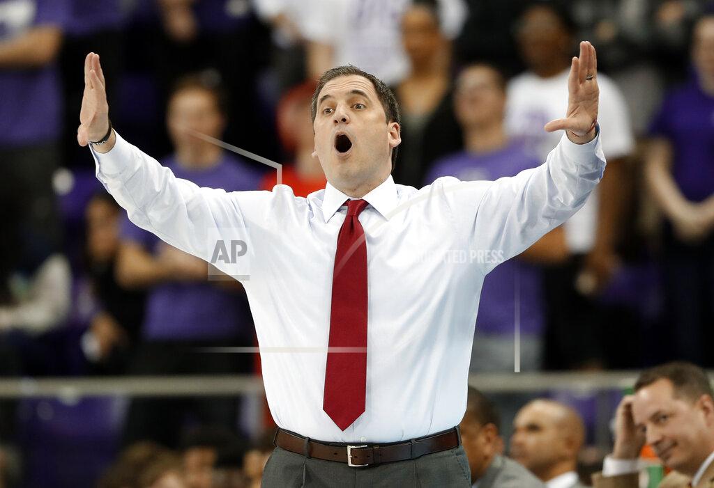 Tony Gutierrez Iowa State head coach Steve Prohm instructs his team in the first half of an NCAA college basketball game against TCU in Fort Worth, Texas, Saturday, Feb. 23, 2019. (AP Photo/Tony Gutierrez)